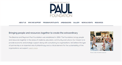 Desktop Screenshot of paulfoundation.org